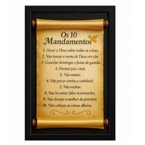 Quadro Decorativo os 10 mandamentos deixado por Jesus Cristo Quadro Decorativo os 10 mandamentos deixado por Jesus Cristo