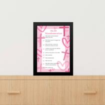 Quadro Decorativo Os 10 Mandamentos - Rosa 33x24cm