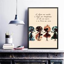 Quadro Decorativo Os Quatro Elementos 24x18cm - com vidro Quadro Decorativo Os Quatro Elementos 24x18cm - com vidro