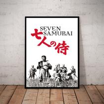 Quadro Decorativo Os Sete Samurais Poster Moldurado Quadro Decorativo Os Sete Samurais Poster Moldurado