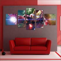 Quadro Decorativo Os Vingadores Avengers Homem De Ferro 5 Peças TT3 - Vital