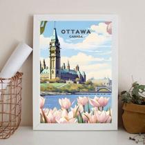 Quadro Decorativo Ottawa - Canadá 24X18Cm - Com Vidro Quadro Decorativo Ottawa - Canadá 24X18Cm - Com Vidro