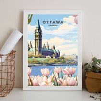 Quadro Decorativo Ottawa - Canadá 33X24Cm - Com Vidro