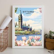 Quadro Decorativo Ottawa - Canadá 45x34cm - com vidro Quadro Decorativo Ottawa - Canadá 45x34cm - com vidro