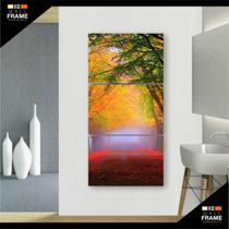 Quadro Decorativo Outono para Hall 120x60 3 peças Quadro Decorativo Outono para Hall 120x60 3 peças