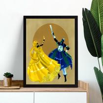 Quadro Decorativo Oxum e Ogum 33x24cm - com vidro