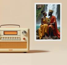 Quadro Decorativo Oxum E Xangô 33X24Cm - Com Vidro