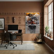 Quadro Decorativo Oyá-Iansã - Orixá Guerreira - 70x50cm Cor:Moldura Preta Quadro Decorativo Oyá-Iansã - Orixá Guerreira - 70x50cm Cor:Moldura Preta