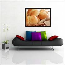 Quadro Decorativo Padaria Cafeteria Pães Bolos Gourmet Decorações Com Moldura