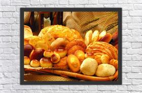 Quadro Decorativo Padarias Bolo Pães Café Gourmet Cafeterias Decorações Com Moldura