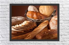 Quadro Decorativo Padarias Bolo Pães Café Gourmet Cafeterias Decorações Com Moldura