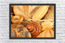 Quadro Decorativo Padarias Bolo Pães Café Gourmet Cafeterias Decorações Com Moldura