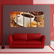 Quadro Decorativo Padarias Cafeterias Pães Café Bolos Tortas 5 Peças GG20