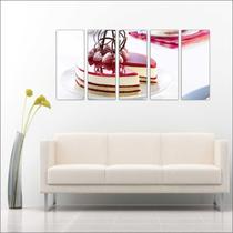 Quadro Decorativo Padarias Cafeterias Pães Café Bolos Tortas 5 Peças GG3