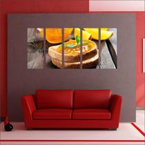 Quadro Decorativo Padarias Cafeterias Pães Café Bolos Tortas 5 Peças GG5