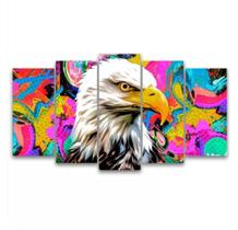 Quadro Decorativo Painel Águia Fundo Colorido" Quadro Decorativo Painel Águia Fundo Colorido"
