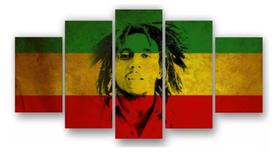 Quadro Decorativo Painel Bob Marley Bandeira "