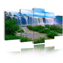 Quadro Decorativo Painel cachoeira e arvores"