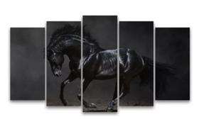 Quadro Decorativo Painel Cavalo Negro"