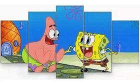 Quadro Decorativo Painel Desenho Bob Esponja"