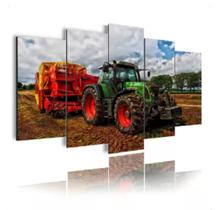 Quadro Decorativo Painel Fazenda Trator Roça"