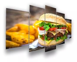 Quadro Decorativo Painel Lanchonete Lanches Goumert Hamburgues"