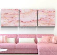 Quadro Decorativo Painel Mosaico Abstrato Mármore Rosa"