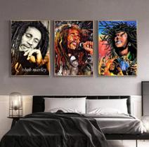 Quadro Decorativo Painel Mosaico bob marley"