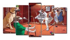 Quadro Decorativo Painel Mosaico Cachorros Jogando Sinuca " Quadro Decorativo Painel Mosaico Cachorros Jogando Sinuca "