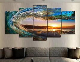 Quadro Decorativo Painel praia Onda Sol"