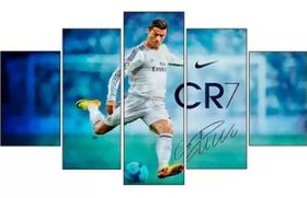 Quadro Decorativo Painel Real Madrid Cristiano Ronaldo" Quadro Decorativo Painel Real Madrid Cristiano Ronaldo"