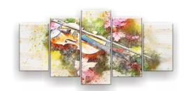 Quadro Decorativo Painel Violino Pattern Collor"