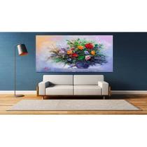 Quadro Decorativo Painting Buquê de Flores - 90x60cm