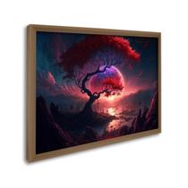 Quadro Decorativo Paisagem Anoitecer e Penhasco 1 Tela 80x120 para Sala Quarto Hall