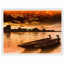 Quadro Decorativo Paisagem Barcos na Praia para Sala Quarto Quadro Decorativo Paisagem Barcos na Praia para Sala Quarto