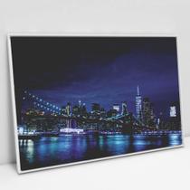 Quadro Decorativo Paisagem de Nova York Vista da Ponte Brooklyn em tela Canvas