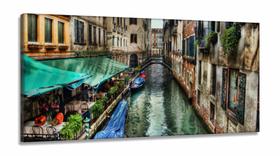 Quadro Decorativo Paisagem de Veneza Itália - Telaem Tecido Canvas 130x60