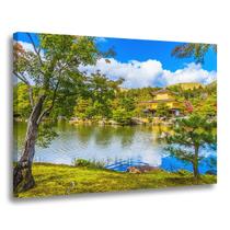 Quadro Decorativo Paisagem Jardim Casa De Campo Borda Infinita Linha Premium