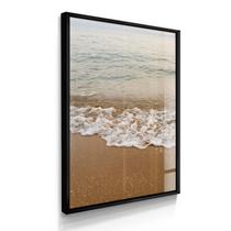 Quadro Decorativo Paisagem Onda e Paz 55x40 Com Vidros