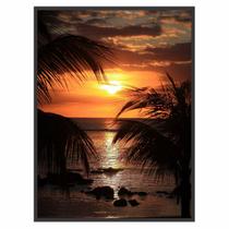 Quadro Decorativo Paisagem Palmeira Sol Mar para Sala Quarto