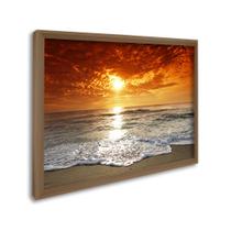 Quadro Decorativo Paisagem Pôr do Sol na Praia com 1 Tela 50x75 60x90 e 80x120 de Parede para Escritório Banheiro Hall Quadro Decorativo Paisagem Pôr do Sol na Praia com 1 Tela 50x75 60x90 e 80x120 de Parede para Escritório Banheiro Hall