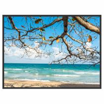 Quadro Decorativo Paisagem Praia Azul 90x60 para Sala Quarto