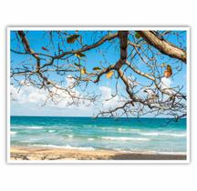 Quadro Decorativo Paisagem Praia Azul 90x60 para Sala Quarto