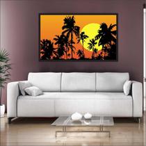 Quadro Decorativo Paisagem Praia Mar Onda Pedras Com Moldura 1 metro x 60 cm TT03 Quadro Decorativo Paisagem Praia Mar Onda Pedras Com Moldura 1 metro x 60 cm TT03