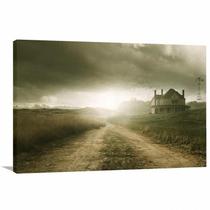 Quadro decorativo Paisagem The Walking Dead - Tela em Tecido