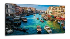 Quadro Decorativo Paisagem Veneza Escritório em Tecido Canvas 130x60 Quadro Decorativo Paisagem Veneza Escritório em Tecido Canvas 130x60