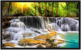 Quadro Decorativo Paisagens Cachoeira Natureza Com Moldura