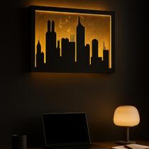 Quadro Decorativo Paisagens com led Luminária de parede Quadro Decorativo Paisagens com led Luminária de parede