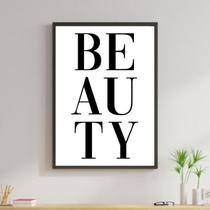 Quadro Decorativo Palavra Beauty 33x24cm