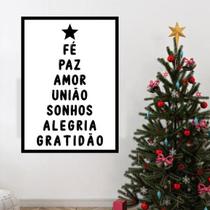 Quadro Decorativo Palavras De Natal 34x23cm